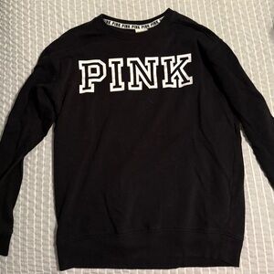 Black PINK Logo Crew Sweatshirt
